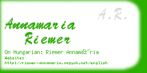 annamaria riemer business card